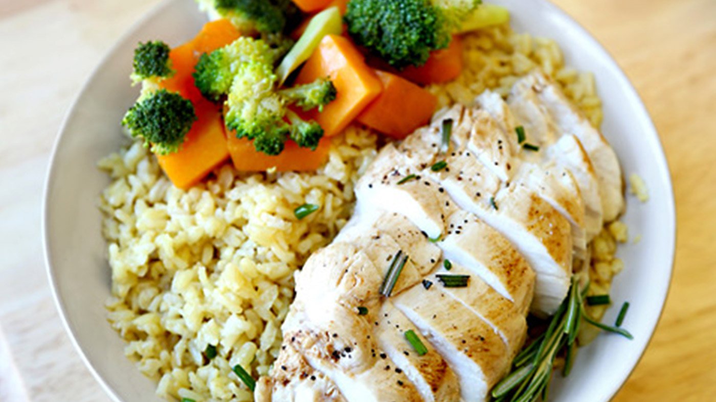 Chicken with Rice & Steamed Vegetables